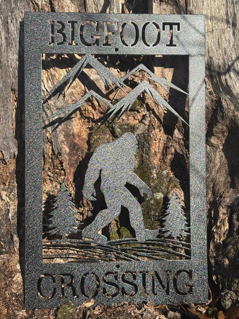 Squatchin' Country “Deadwood” Bigfoot Crossing Sign | Heavy-Duty 16-Gauge Steel | Indoor & Outdoor