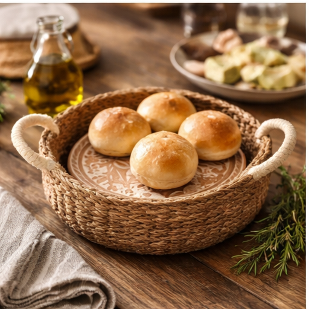 Dove Bread Warmer & Handwoven Seagrass Basket Set