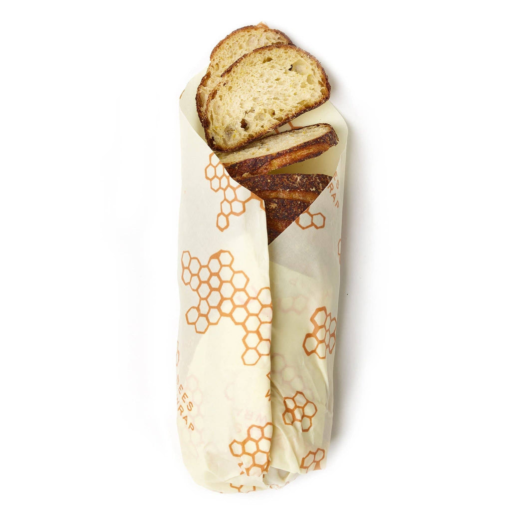 Reusable Beeswax Bread Wrap – Organic Cotton Bread Storage Wrap (XL)