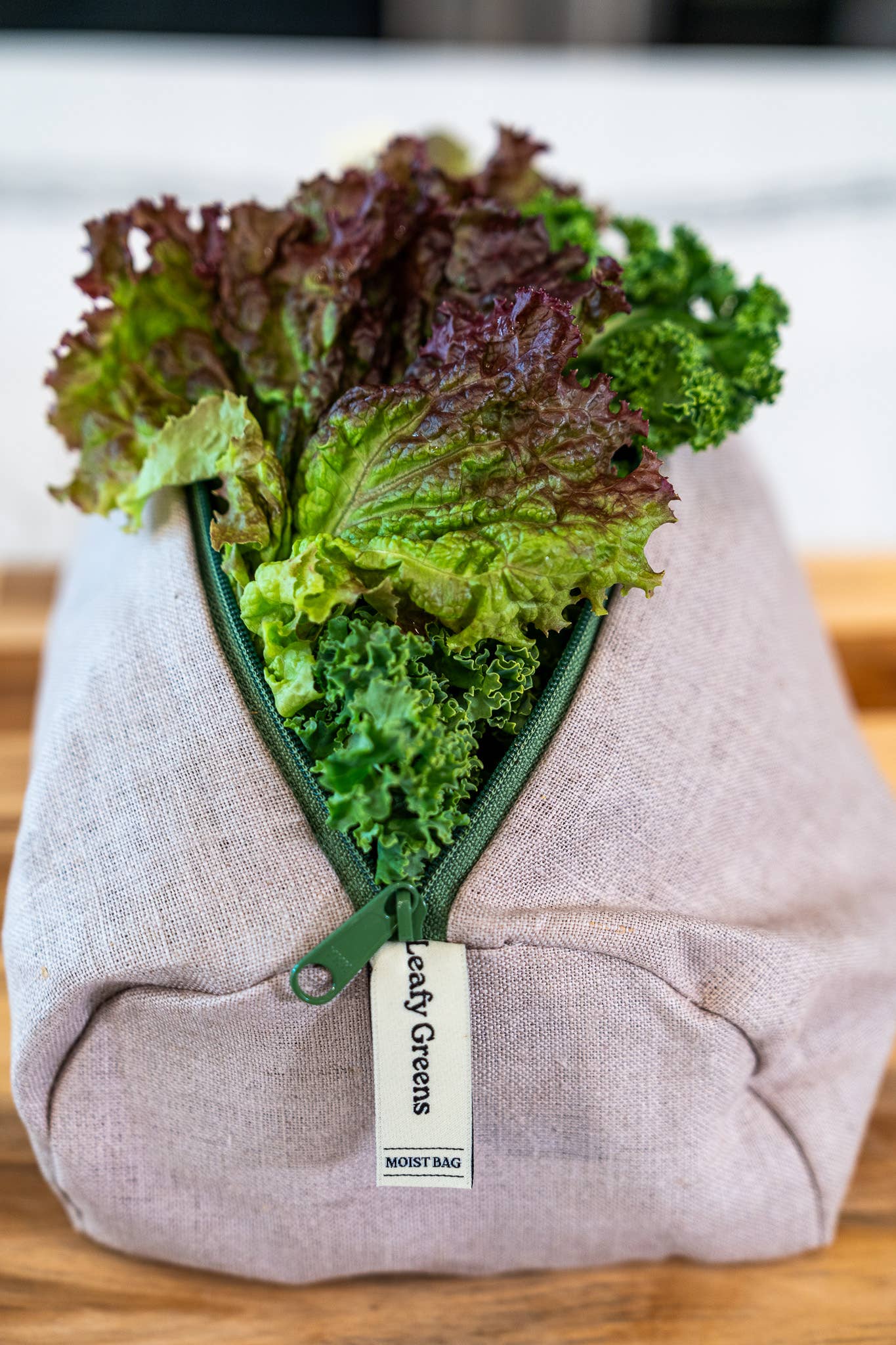 Reusable Flax Linen Leafy Greens Bag – Fresh Fridge Storage