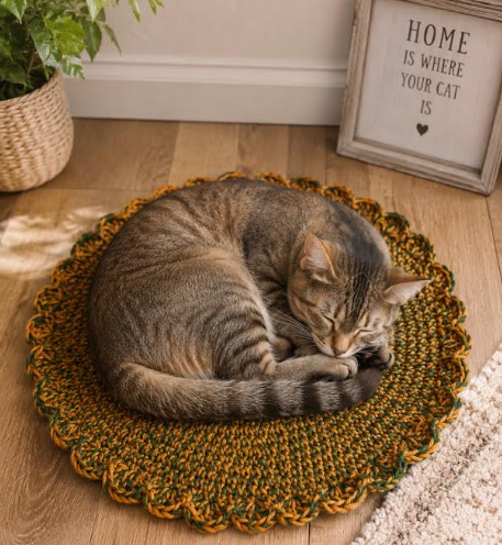 Cat Lounger Handcrafted Crochet — Sleeping Whiskers Studio
