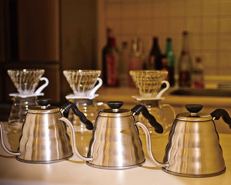 Coming Soon | V60 Buono Stainless Steel Gooseneck Pour-Over Kettle, Silver, 600mL — Hario