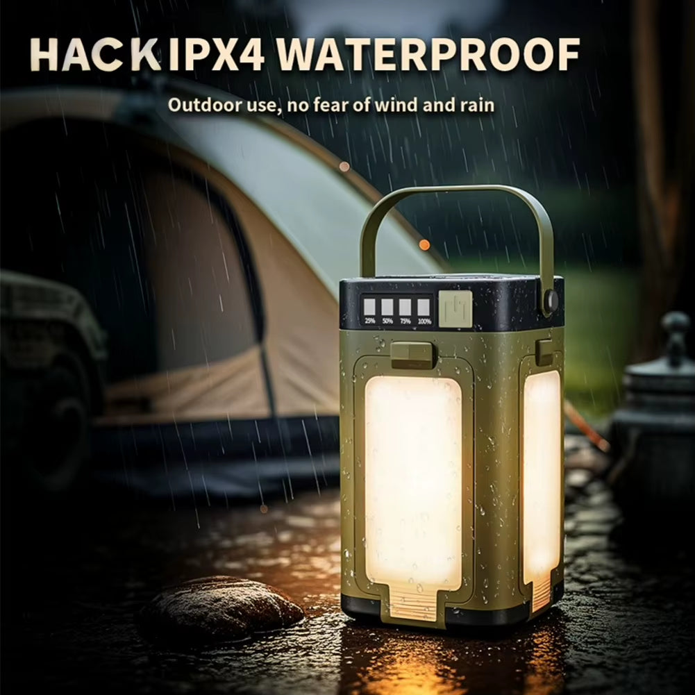 Foldable Camping Light Power Bank Rechargeable Lantern Solar Camping Lantern LED Tent Light for Camping Hiking Fishing
