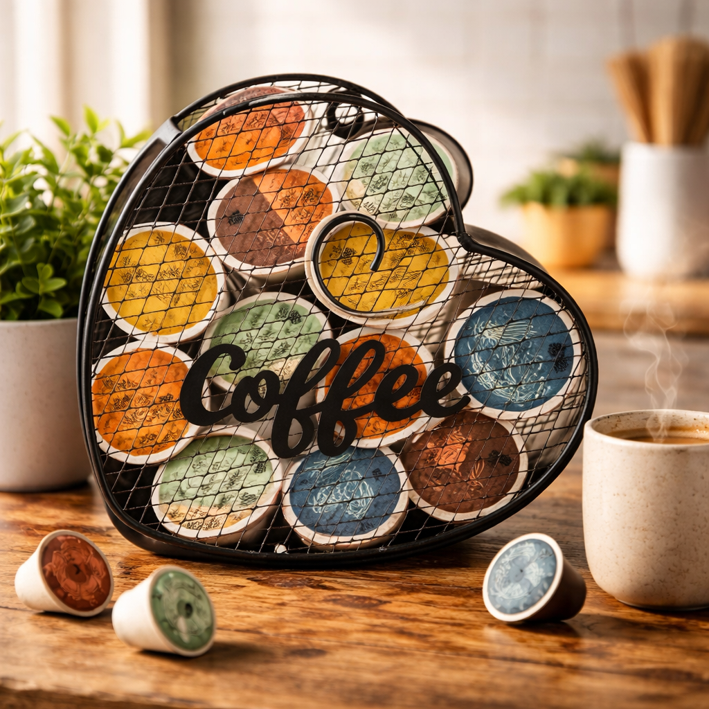 Black Heart Coffee Pod Organizer
