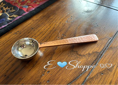 Artisan Hammered Coffee Scoop – Stainless Steel & Copper
