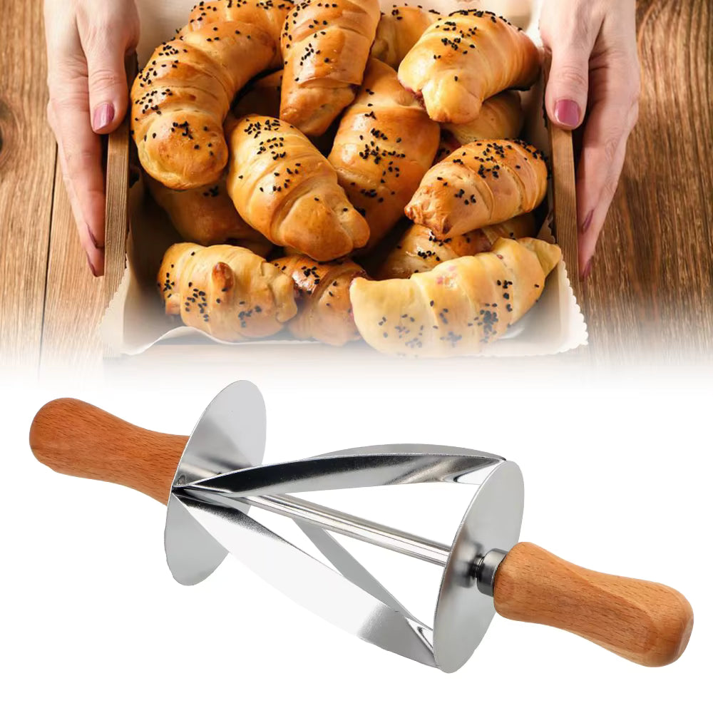 Triple Wheel Dough Cutter,  Croissant & Pastry Tool
