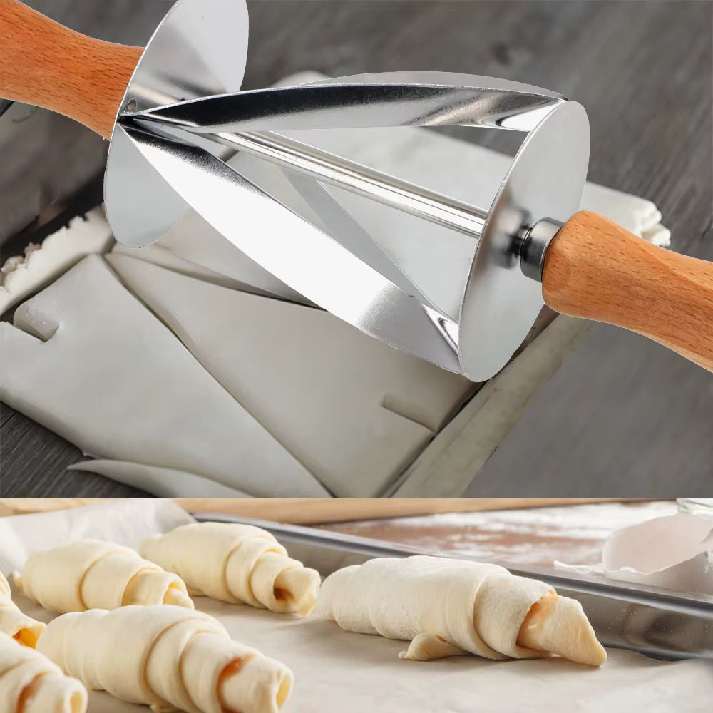 Triple Wheel Dough Cutter,  Croissant & Pastry Tool