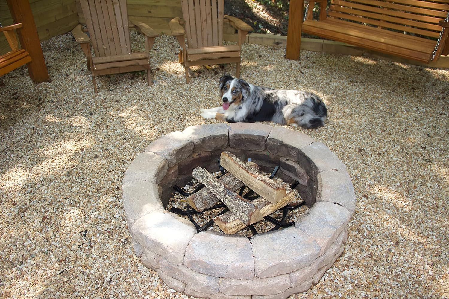 Wagon Wheel Firewood Grate for Fire Pit - Made in the USA (20 Inch)