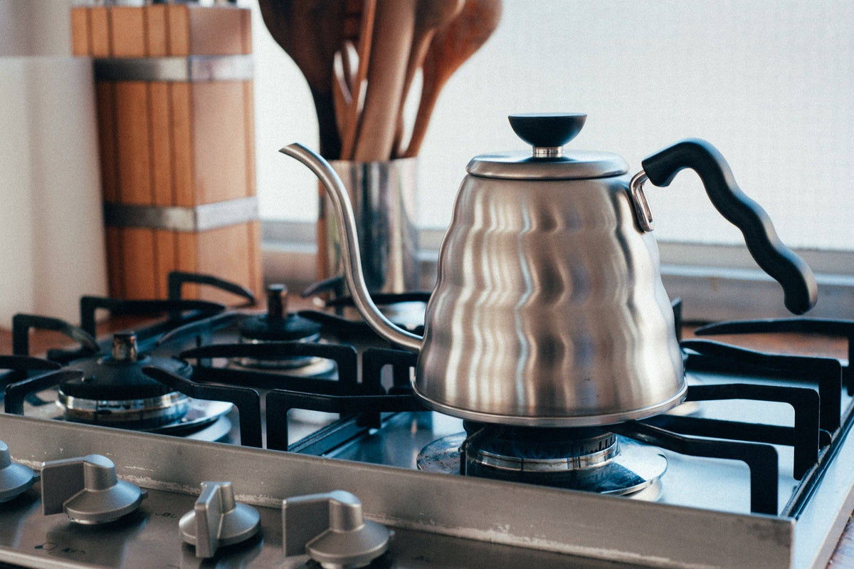 Coming Soon | V60 Buono Stainless Steel Gooseneck Pour-Over Kettle, Silver, 600mL — Hario