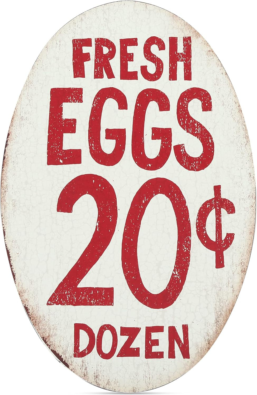 Fresh Eggs 20 Cents Metal Sign - Vintage Farmhouse Eggs Sign for Kitchen, Dining Room, or Chicken Coop