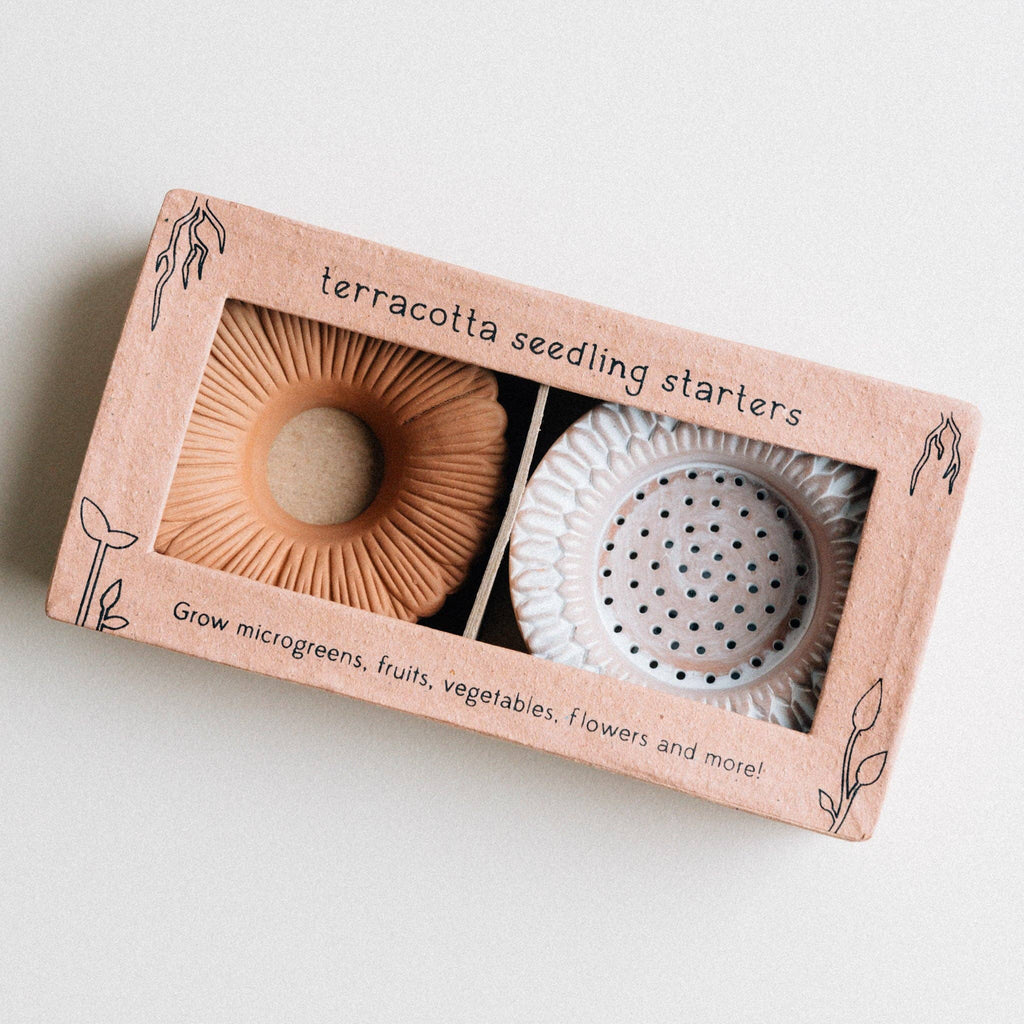 Terracotta Floral Seed Sprouter Set, A Lovely Little Growing Ritual