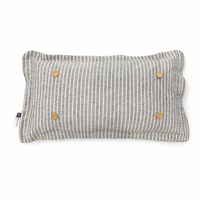 CHARCOAL/CREAM STRIPES:  PILLOW ONLY (with insert)