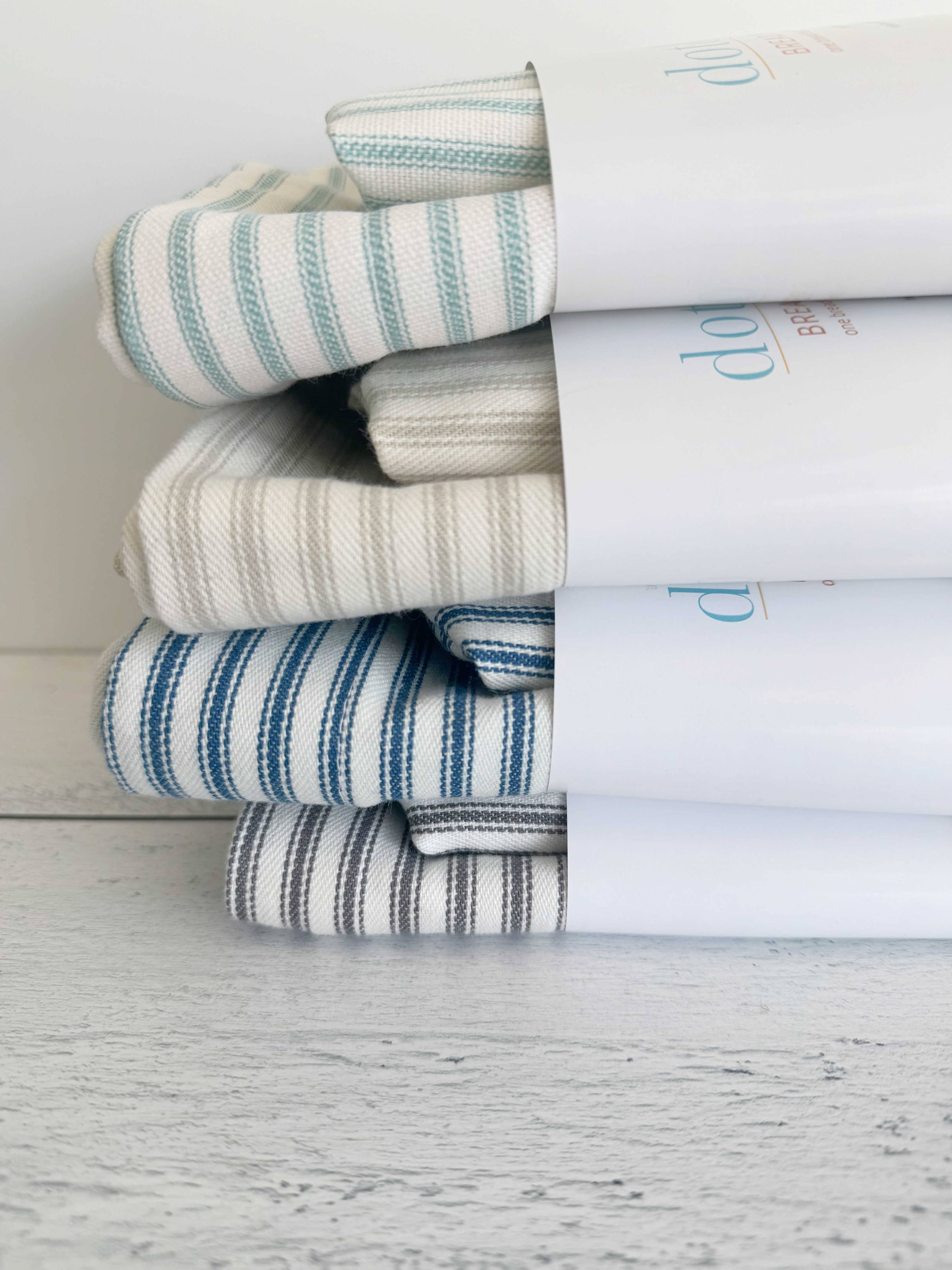 Ticking Stripe Bread Maker’s Set, Linen Bowl Cover & Bread Bag MADE IN USA!