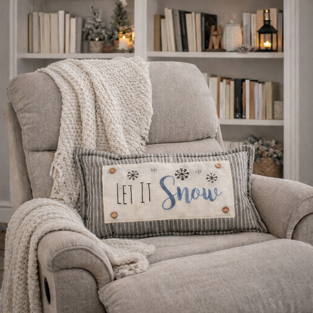 CHARCOAL/CREAM STRIPES:  PILLOW ONLY (with insert)