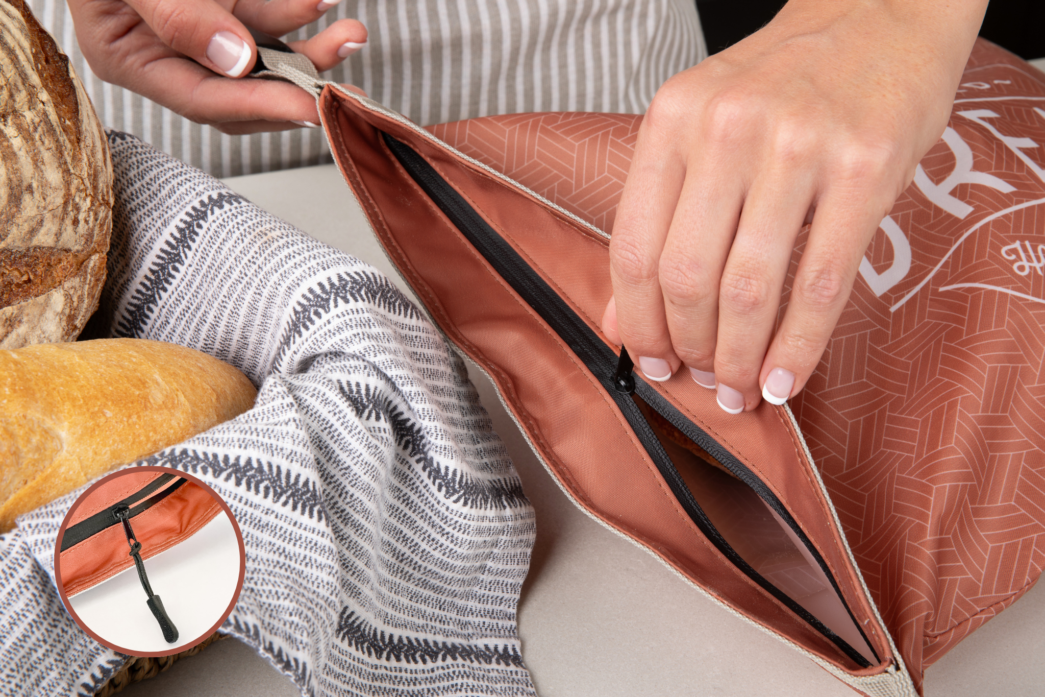 Reusable Bread Storage Bags, Set of 2 — Eco-Friendly RPET