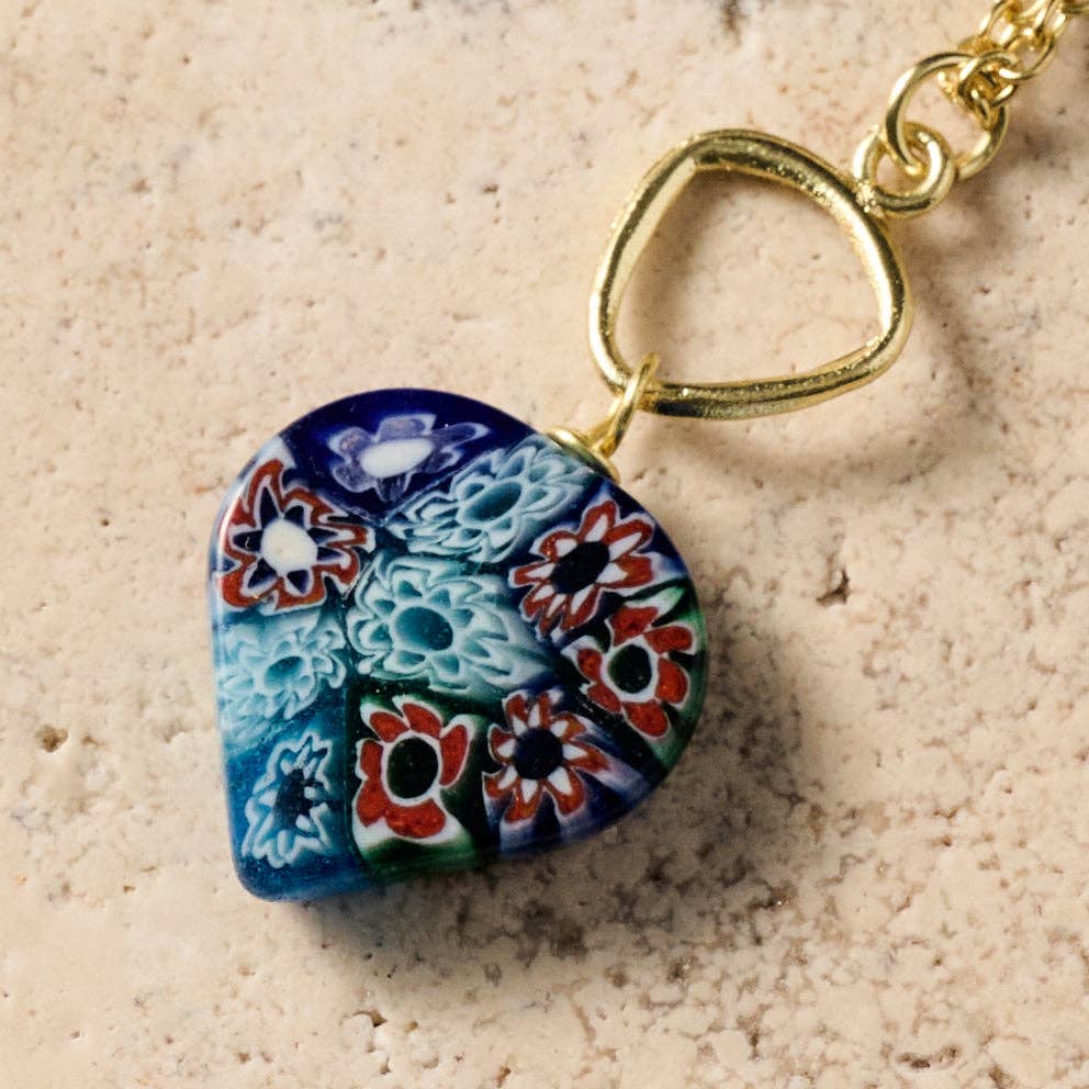 Colorful Millefiori Glass Pendant Necklace, A Lovely Handcrafted Treasure