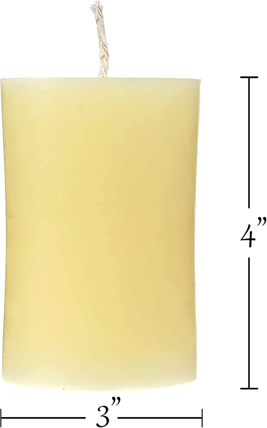 Beeswax White Pillar Candles - 3X4-100% Pure Beeswax Candles - 60 Hour - Unscented, Smokeless, Dripless for Home Decor, Wedding Decor, Spiritual Gifts, Spa Gifts - 1 Pack -