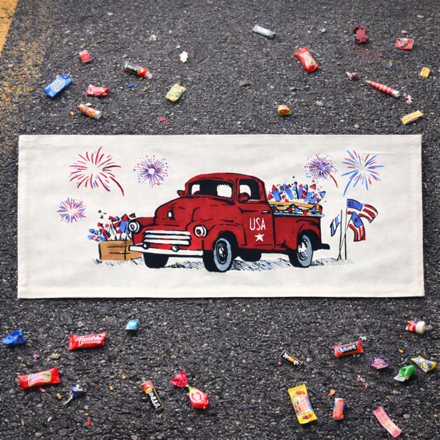 PANEL ONLY: Summer, patriotic, July 4th FIREWORK TRUCK