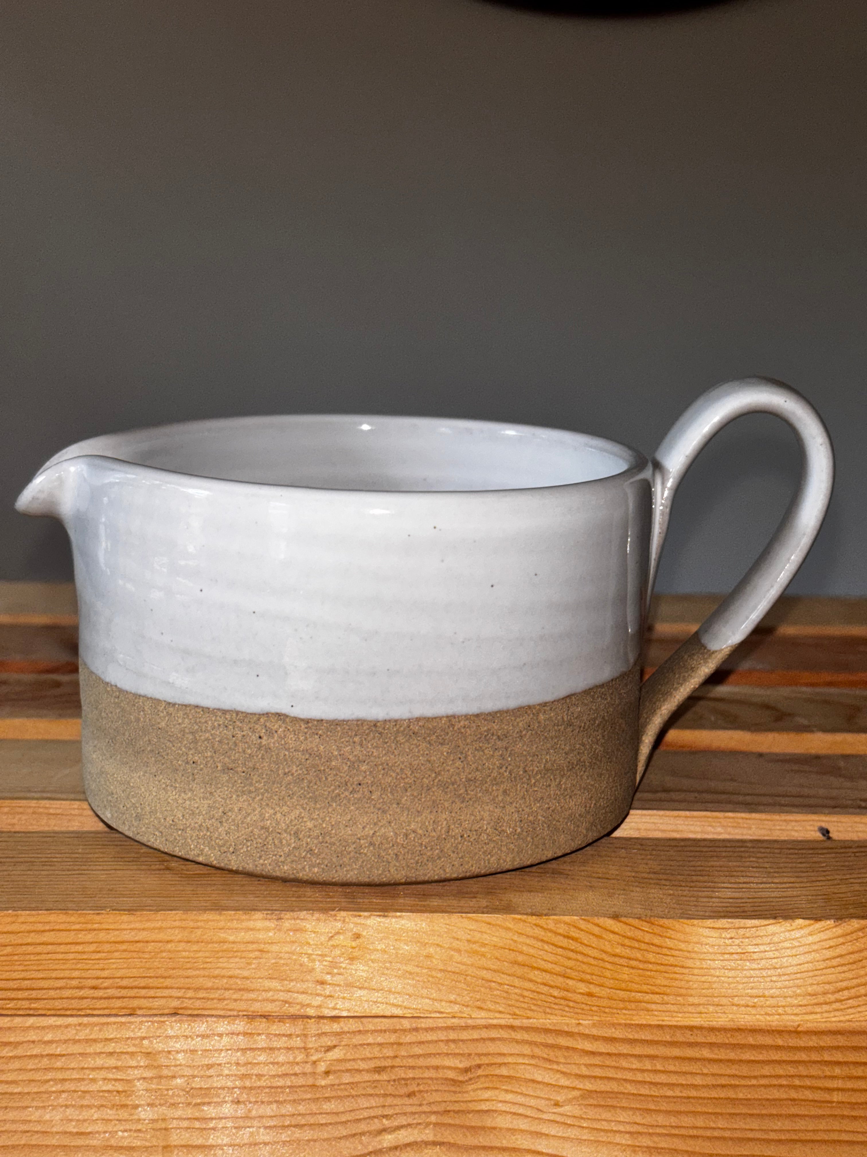 Farmhouse Pottery Silo Sauce Boat (Stoneware Gravy Boat) – Handmade in Vermont, USA