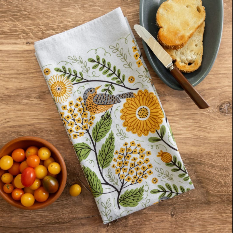 Tea Towels, 100% Flour Sack Cotton, 3 Artisan Designs — Gingiber