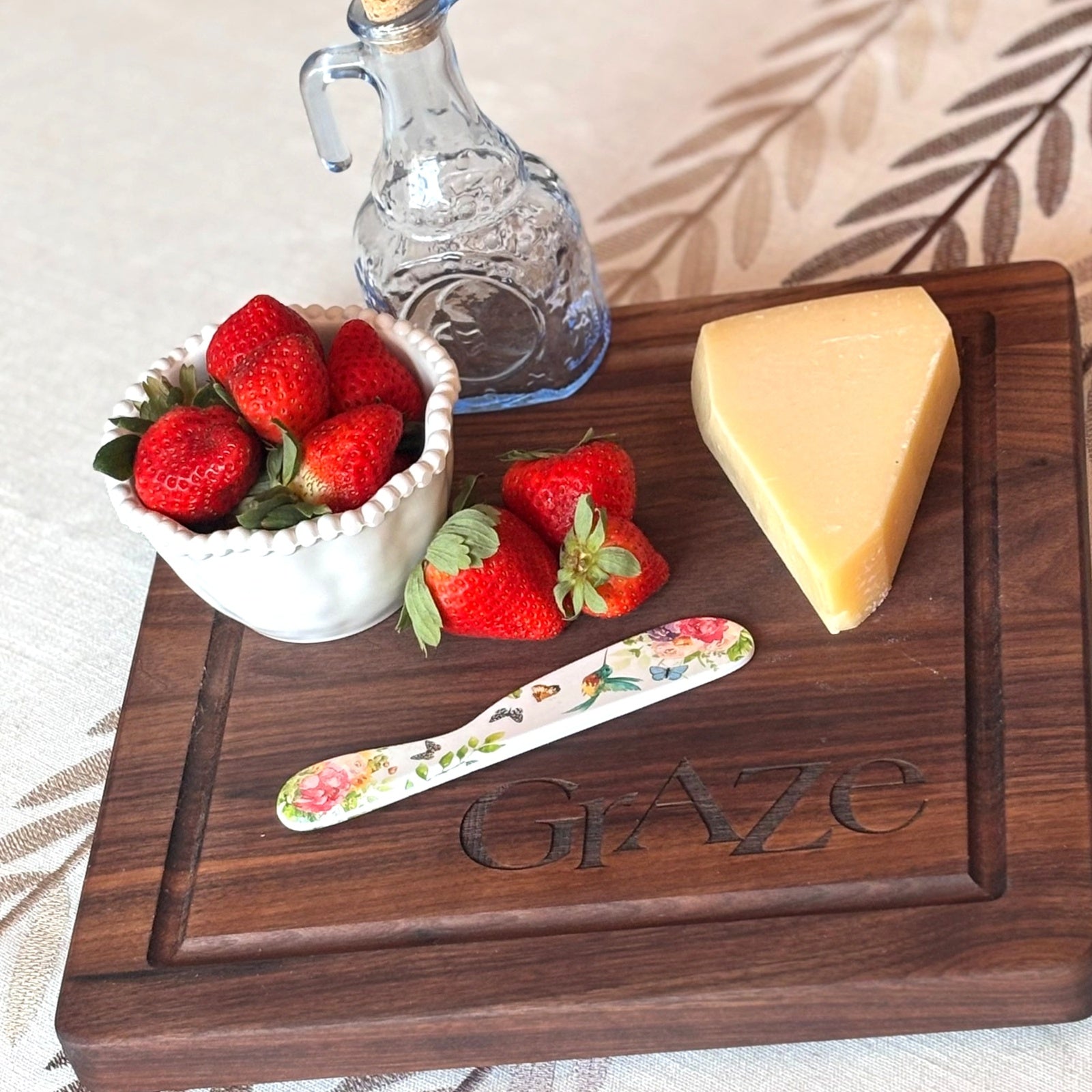 Graze Engraved Walnut Charcuterie Board