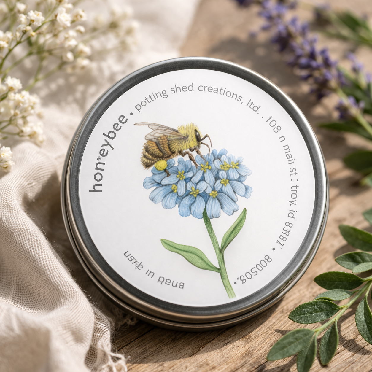 Honeybee Garden Wildflower Seed Mix – Pollinator Flower Seeds in Reusable Tin