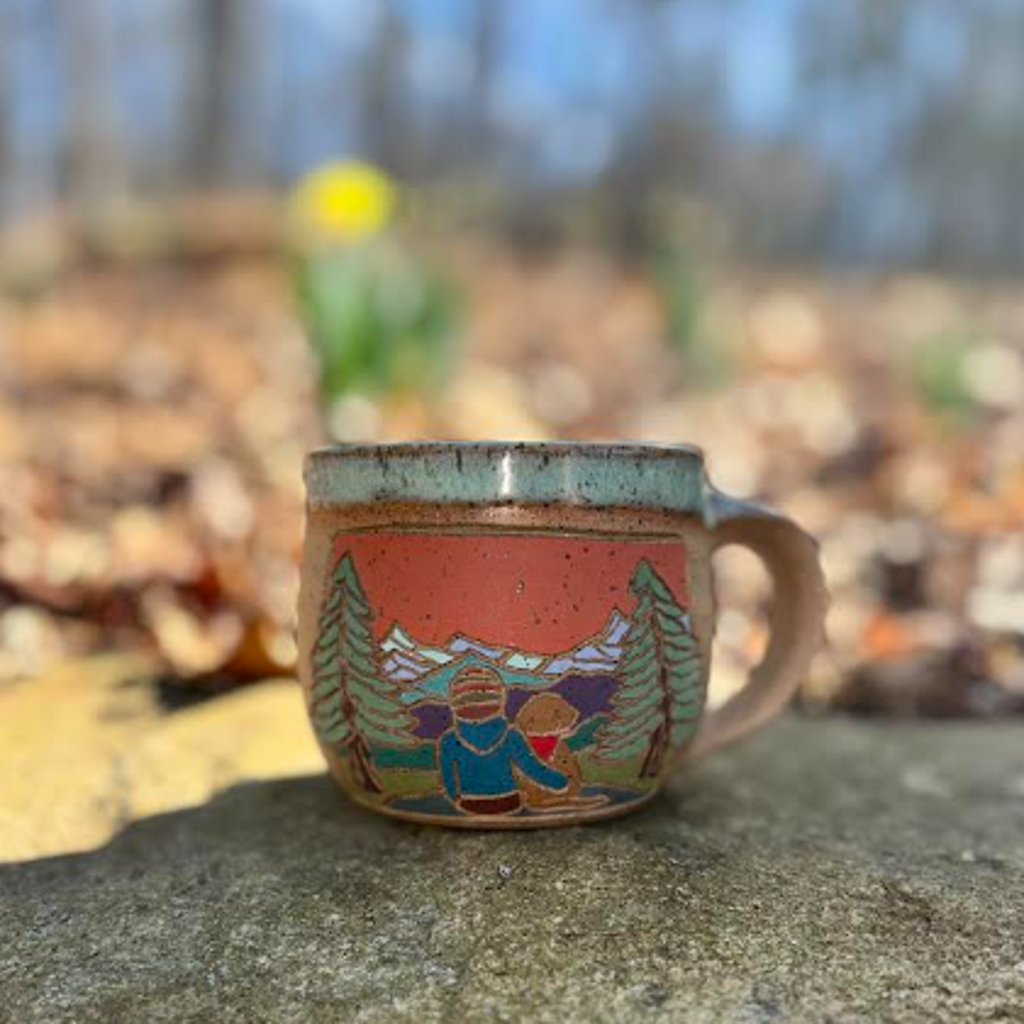 Forest Jeannie Pottery Artisan Mountain Stoneware Mug · 16 oz | Choose Your Design