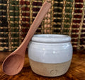 Stoneware Pickle Pot with Wooden Spoon Handmade in Vermont — Farmhouse Pottery