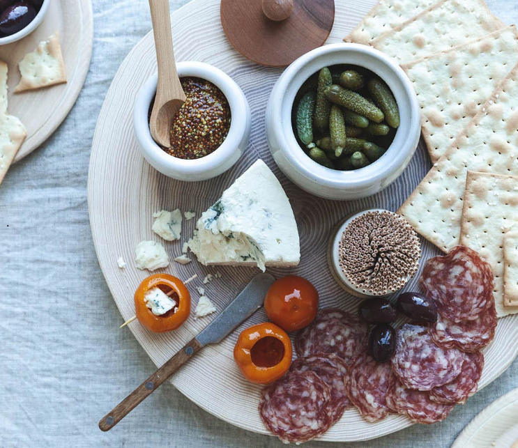 Stoneware Pickle Pot with Wooden Spoon – Handmade Vermont Pottery by Farmhouse Pottery