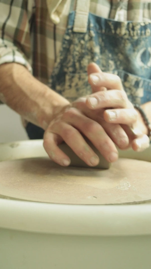 Stoneware Pickle Pot with Wooden Spoon – Handmade Vermont Pottery by Farmhouse Pottery