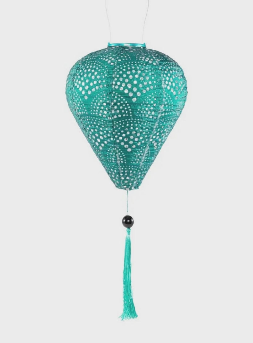 Jade Balloon Solar Lantern with Tassel — Allsop Home & Garden