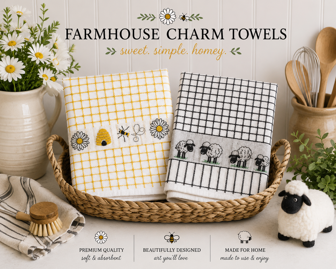 Farmhouse Charm Towels 2 Pack