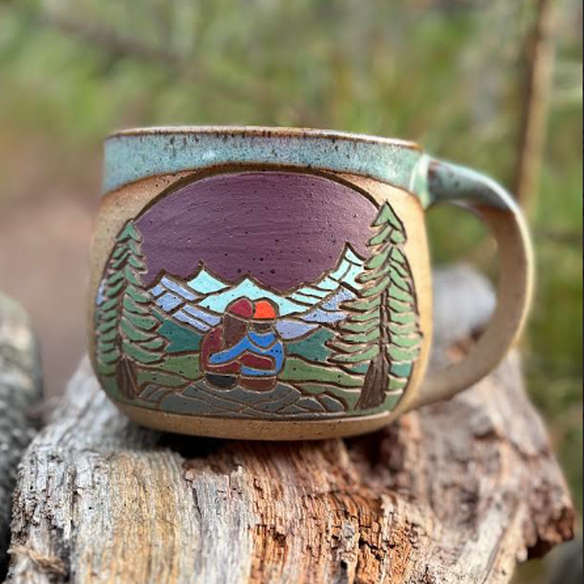 Artisan Mountain Stoneware Mug · 16 oz, Choose Your Design