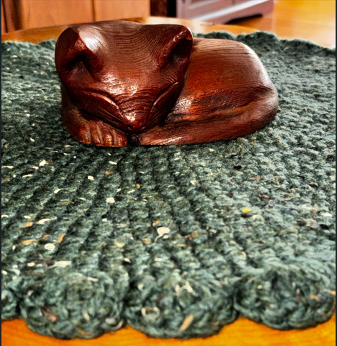 Handcrafted Crochet Cat Lounger, Wool Blend & Acrylic, Multiple Sizes — Sleeping Whiskers Studio