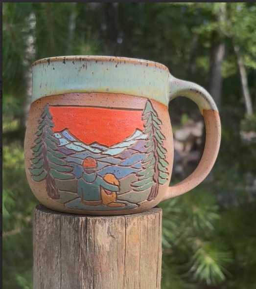 Artisan Mountain Stoneware Mug | Forest Jeannie Pottery