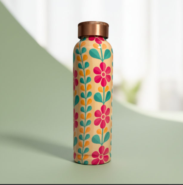 Pure Copper Water Bottle 34 oz - Wildflower | Perilla